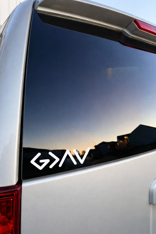 God Is Greater Than Highs and Lows | Christian Car Decal