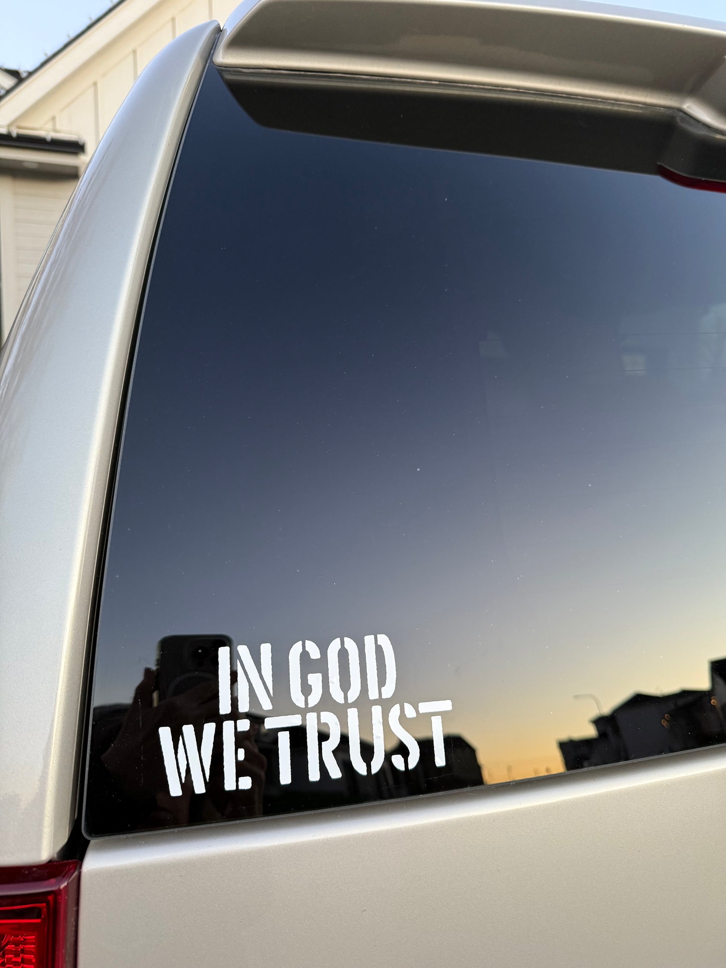 In God We Trust Car Decal | Christian Vinyl Sticker | Faith Statement Decal