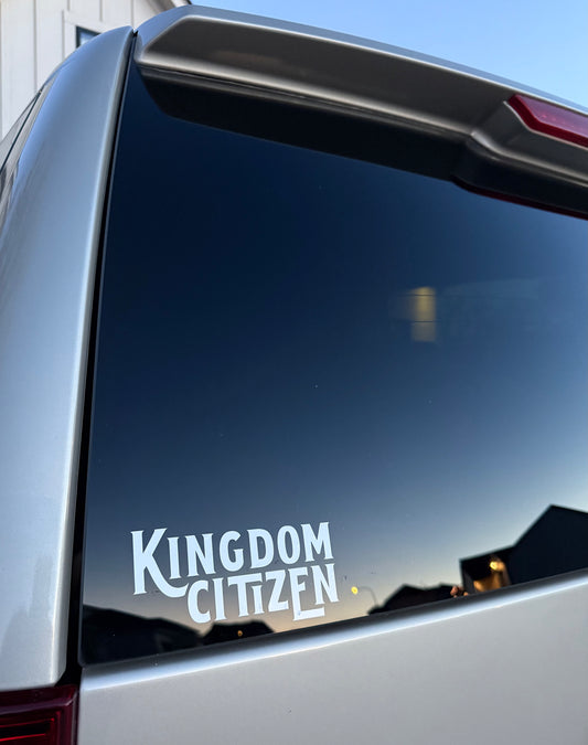 Kingdom Citizen Car Decal | Christian Vinyl Sticker | Faith-Based Vehicle Decal