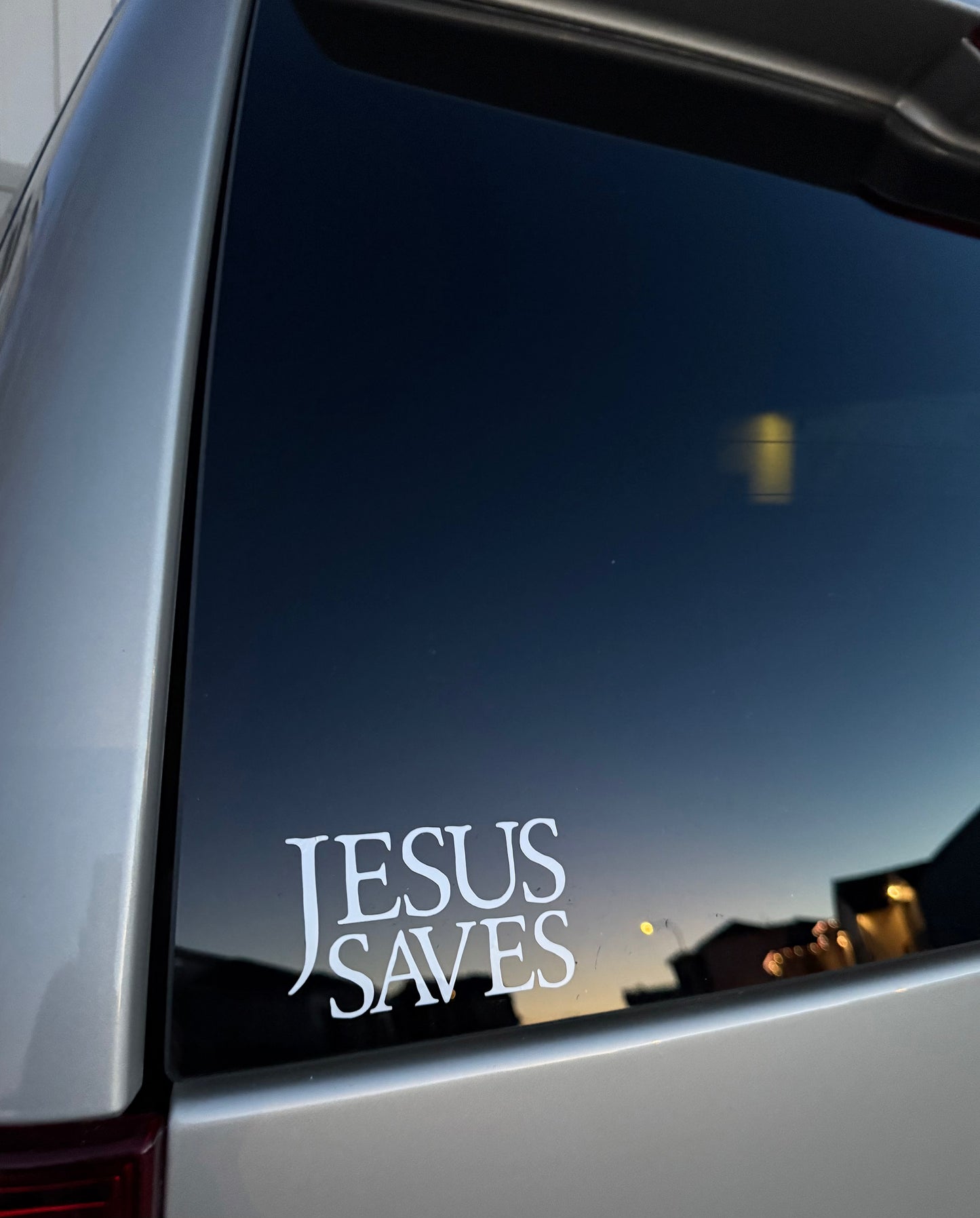 Jesus Saves Christian Car Decal | Faith Vinyl Sticker