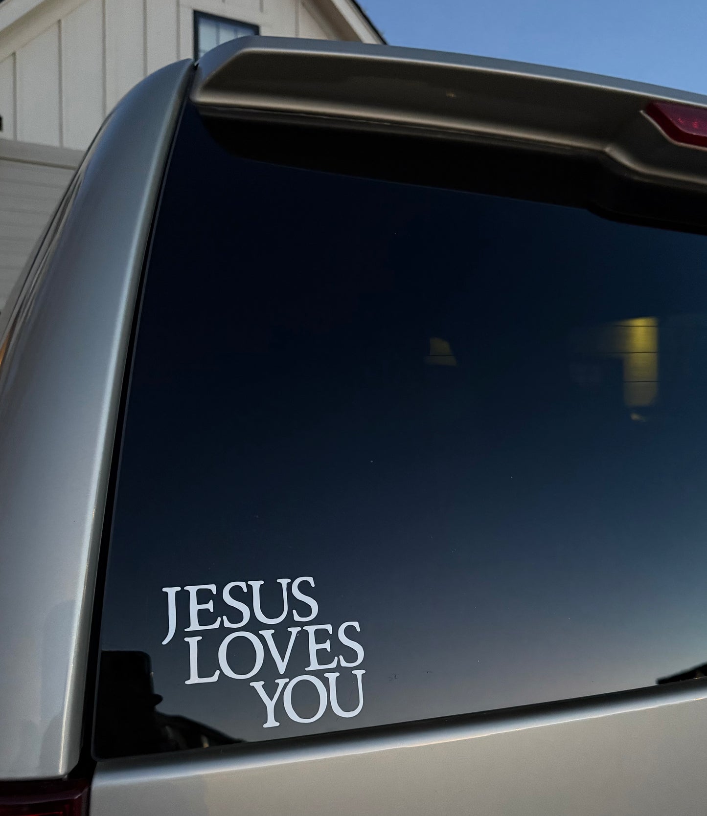 Jesus Loves You Car Decal | Christian Vinyl Sticker | Faith Bible Verse Sticker